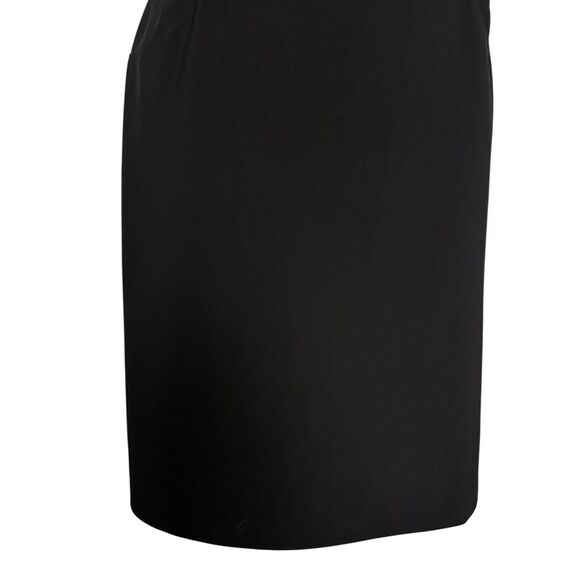 R&M Richards Petite Womens Black Ruffle 3D Stretch Sheath Whimsigoth Dress 8P - Picture 7 of 16